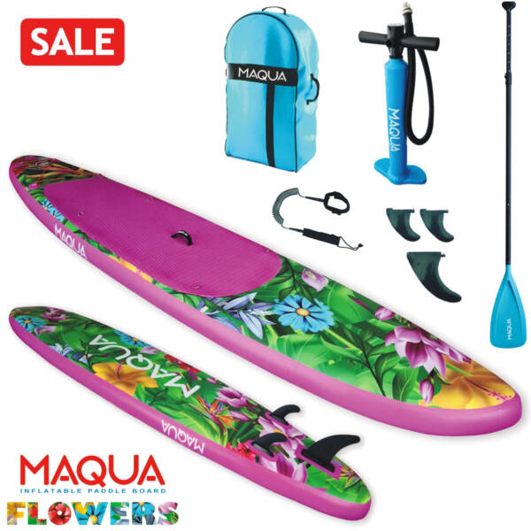Надуваем SUP падъл борд MAQUA FLOWERS 10'8"