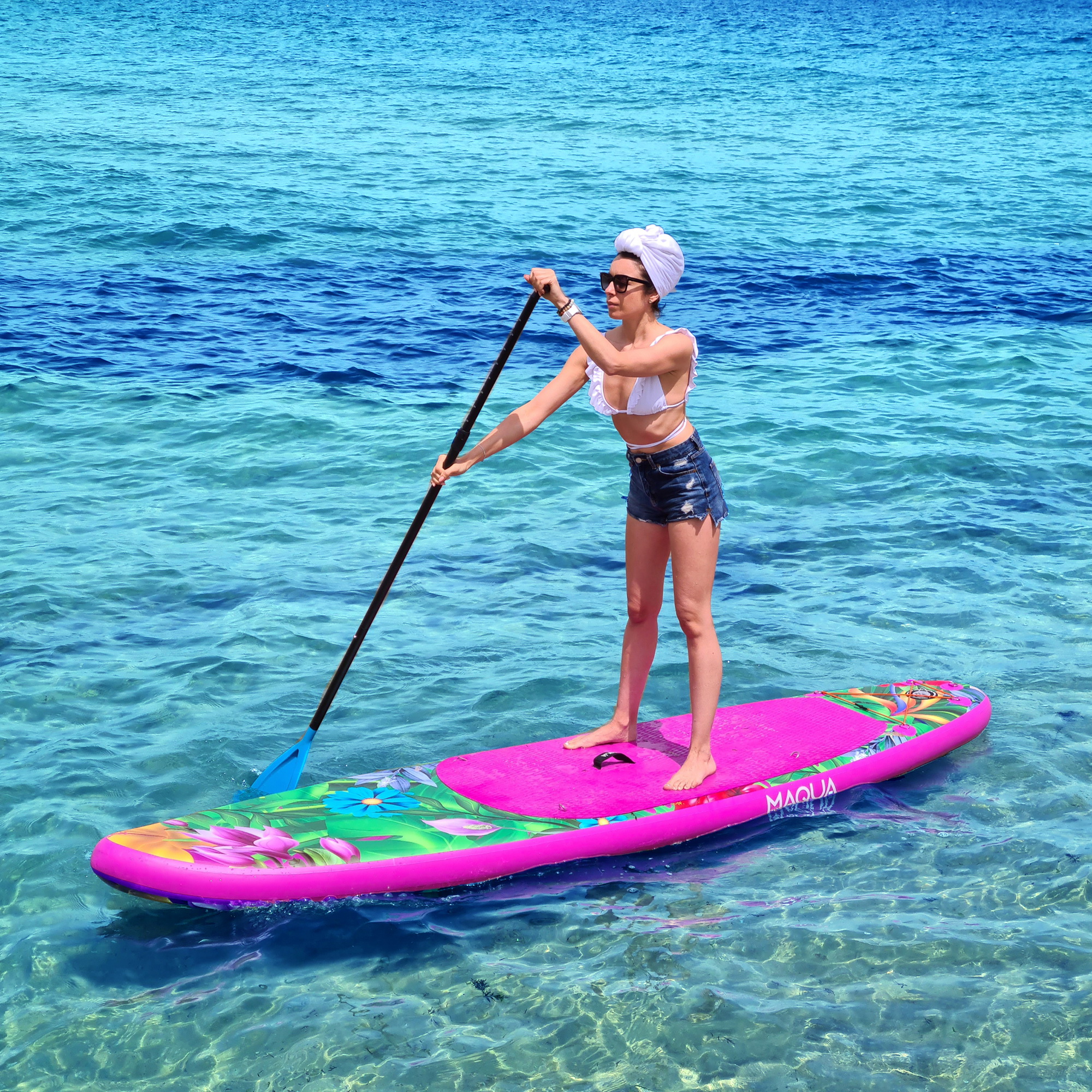 Надуваем SUP падъл борд MAQUA FLOWERS 10'8" - Image 5