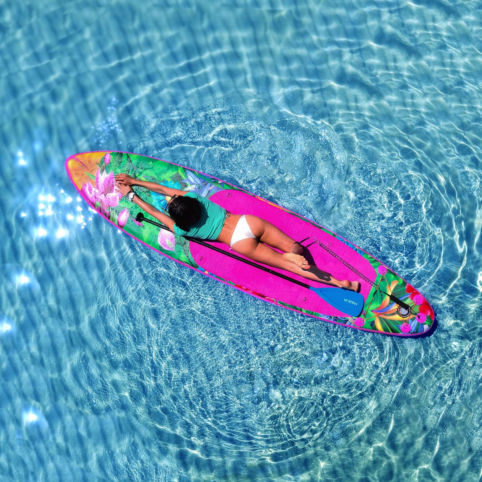 Надуваем SUP падъл борд MAQUA FLOWERS 10'8" - Image 6