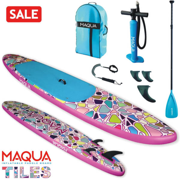 НАДУАВАЕМ ПАДЪЛ БОРД MAQUA TILES 10'8"