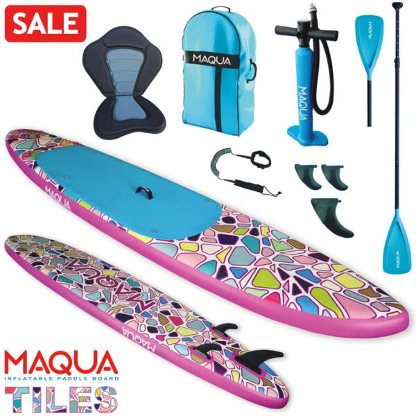 Надуваем SUP падъл борд MAQUA TILES Kayak Kit 10'8"