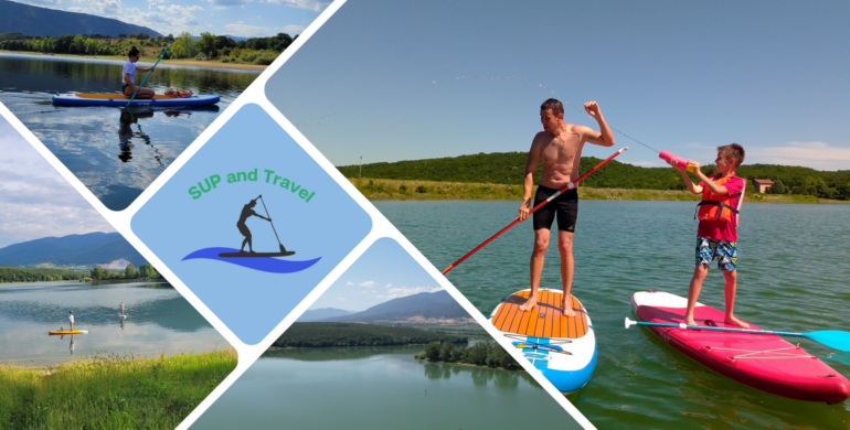 SUP приключение край Пловдив, гребане с падъл борд в яз. 40-те извора