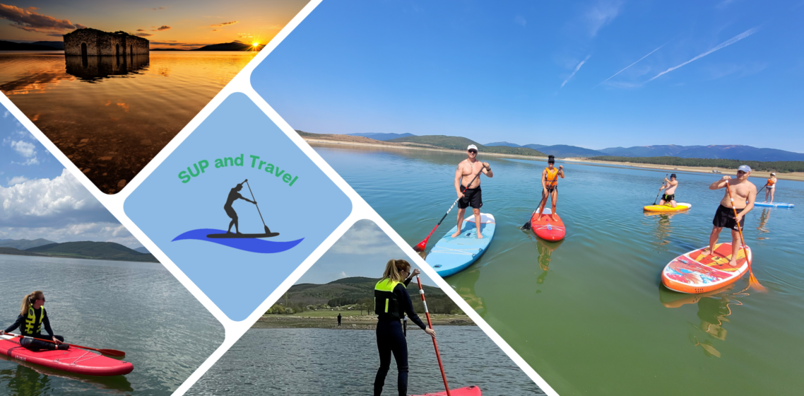 SUP-ер разходка в залива на Потопената църква, яз. Жребчево