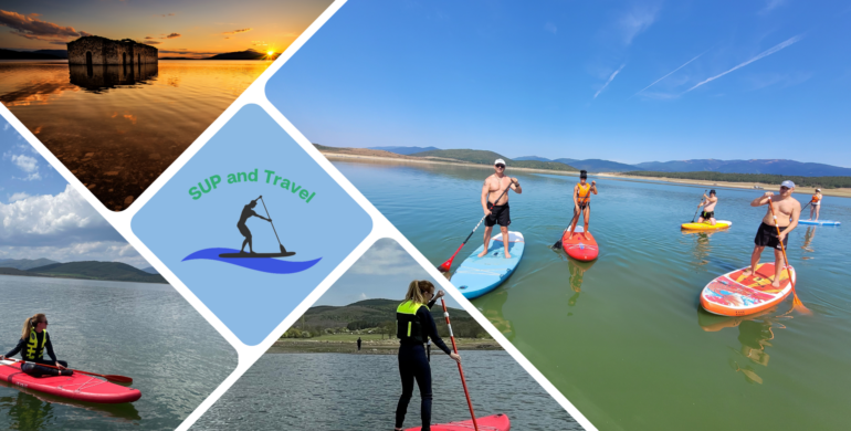 SUP-ер разходка в залива на Потопената църква, яз. Жребчево