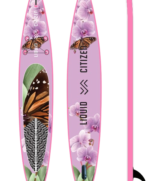 Надуваем падълборд Liquid Citizen Pink Bloom 14'