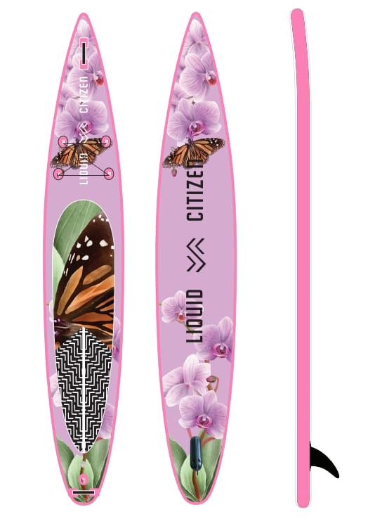 Надуваем падълборд Liquid Citizen Pink Bloom 14'